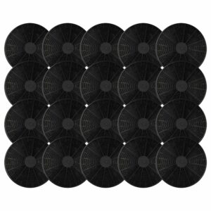 20x Filtro de Carvão Ativado para Coifa Baumatic ST1 e Hanseatic - 17.5 cm
