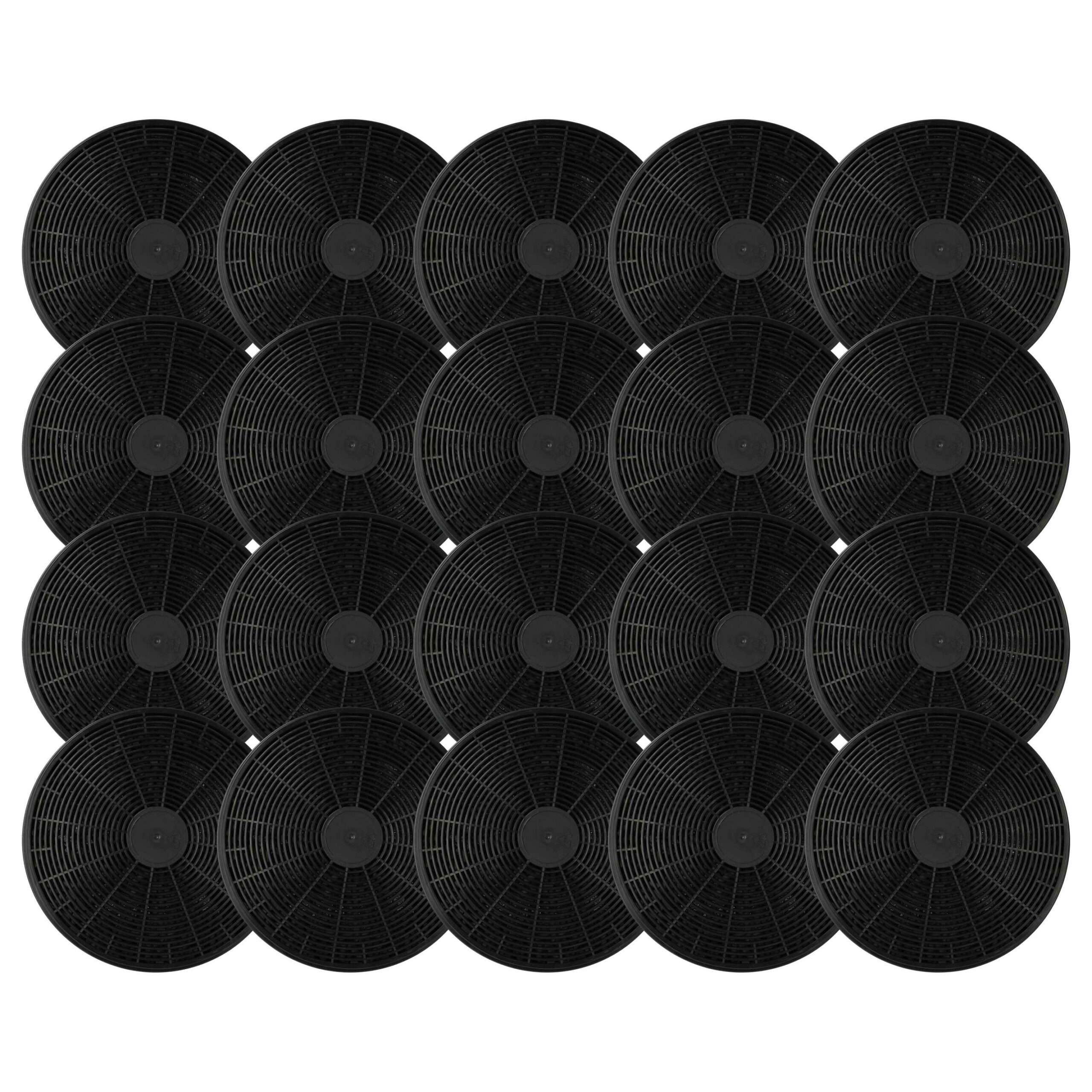20x Filtro de Carvão Ativado para Coifa Baumatic ST1 e Hanseatic - 17.5 cm
