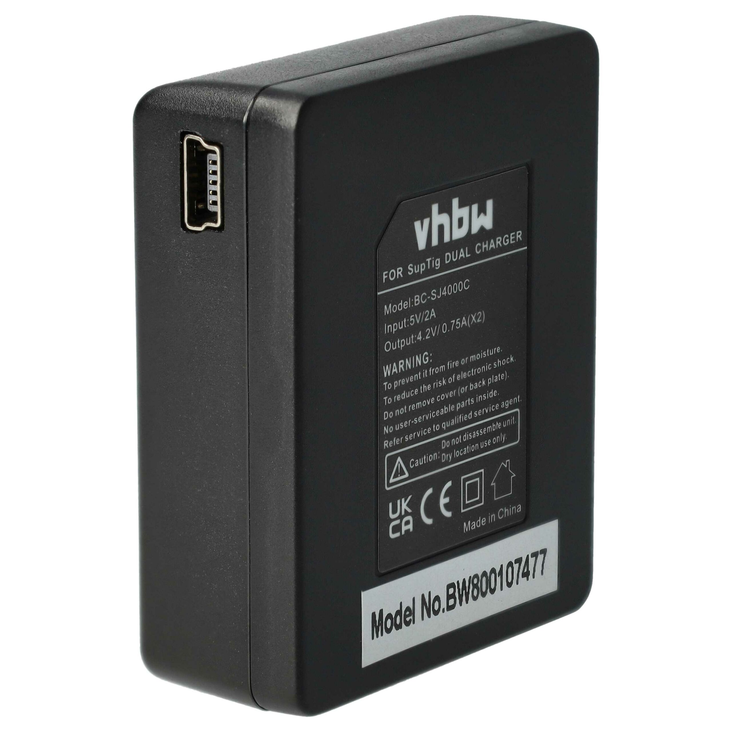 Carregador Micro-USB + Cabo para Câmaras Digitais Eken, Ekoo, Elephone, Ablegrid e outras - vhbw - Image 4