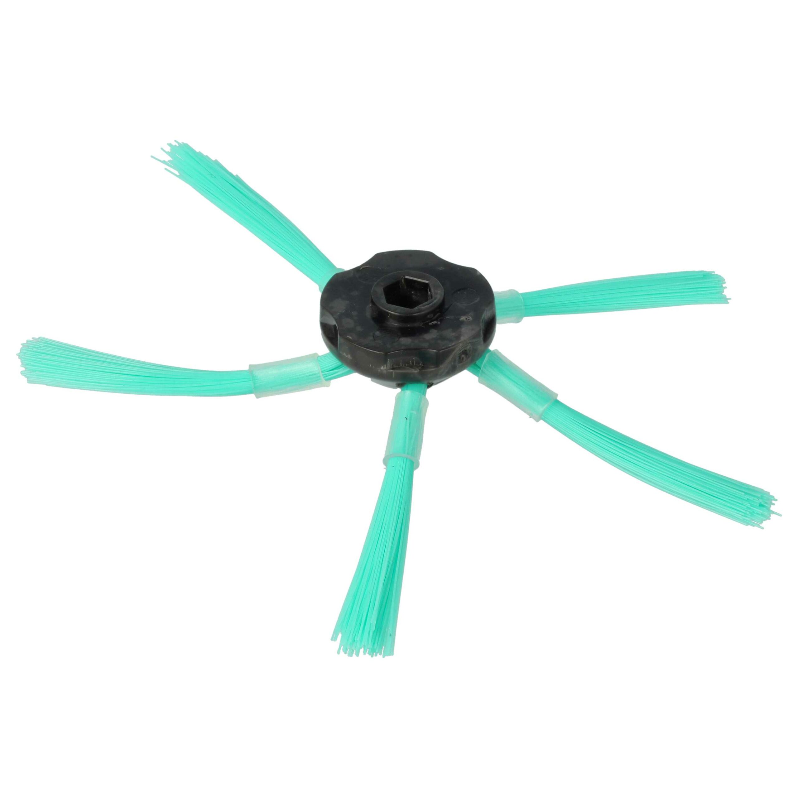 4 Escovas Laterais para Vorwerk Kobold VR-300, VR-7 - 5 Braços, Preto e Verde - Image 4