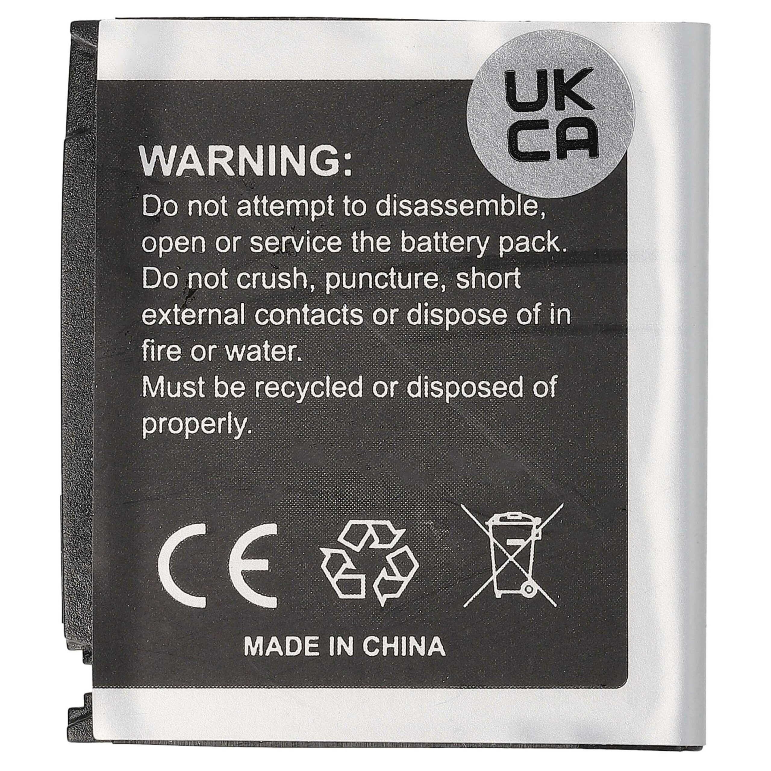 Bateria vhbw para Samsung AB423643CC, AB394235CE, AB394235CECSTD - 800 mAh 3.7 V Li-Ion - Image 4