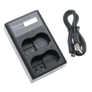 Carregador de Bateria Nikon MH-25 com Micro-USB e USB-C vhbw
