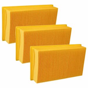 Filtro plissado 3x vhbw compatível com Bosch 607432033 para aspiradores Bosch
