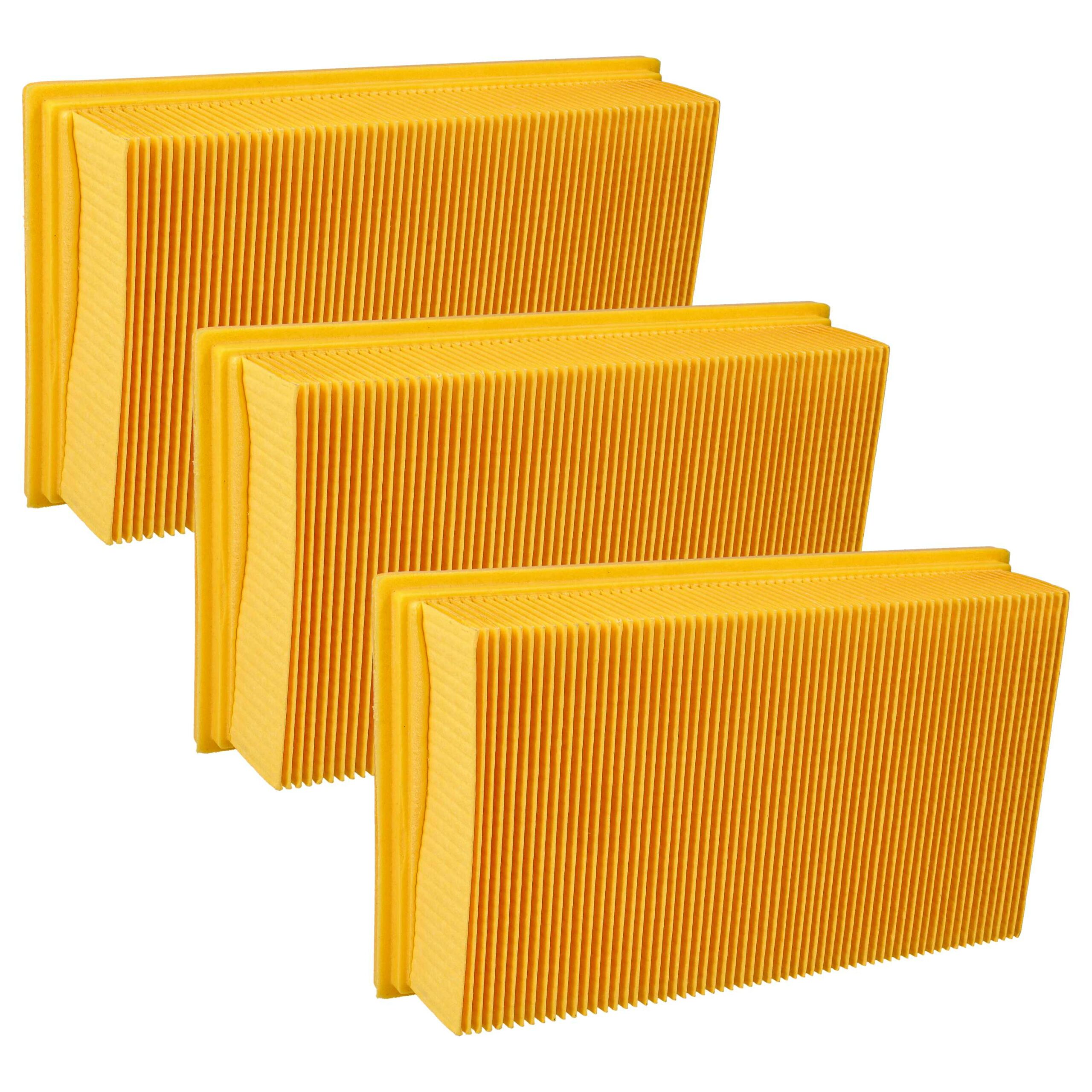 Filtro plissado 3x vhbw compatível com Bosch 607432033 para aspiradores Bosch