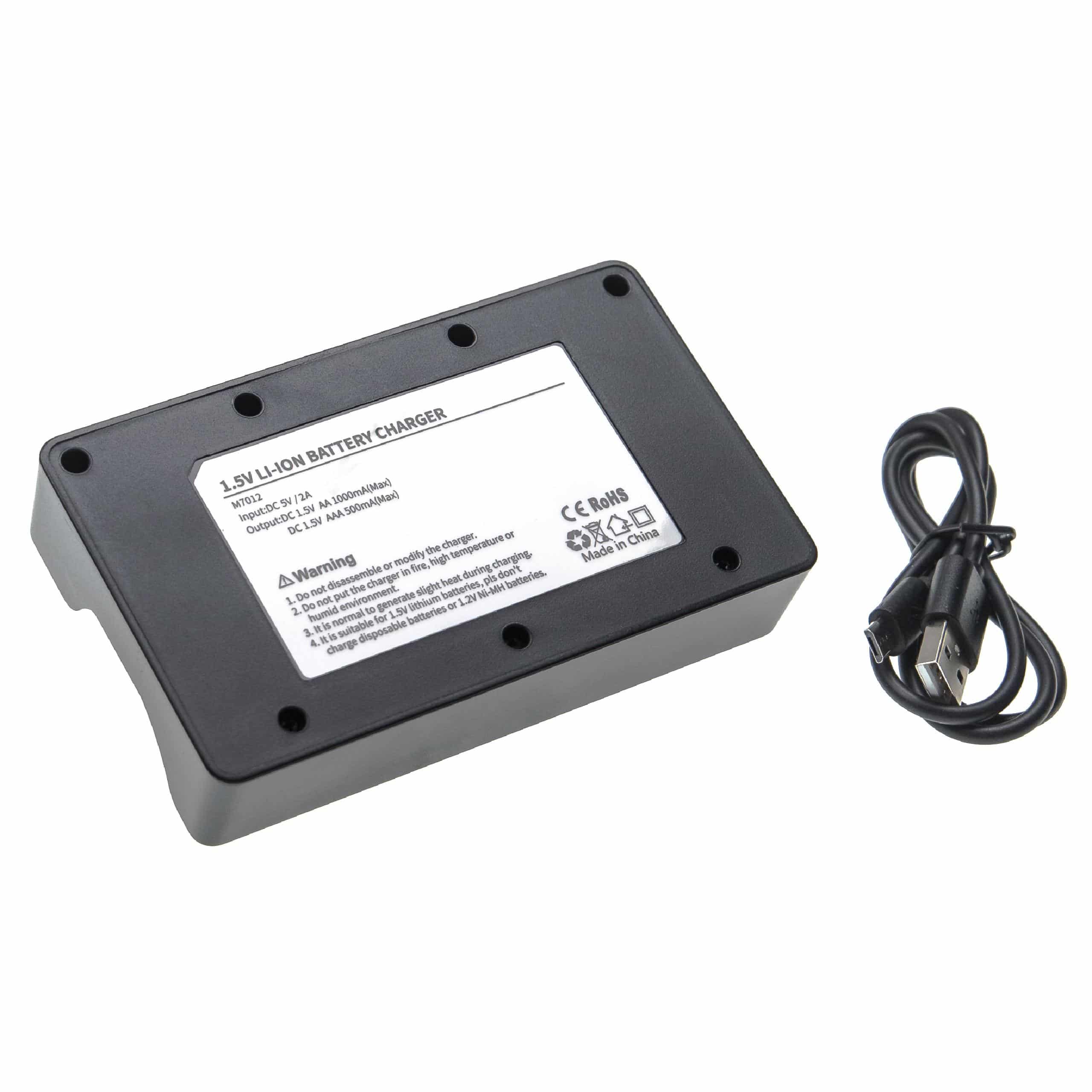 Carregador vhbw 8 Posições Micro USB para Baterias AA e AAA Li-Ion - Image 2