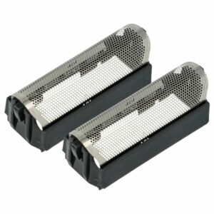 2x Lâmina de Barbear Braun 424 com Moldura - vhbw (Preto/Prata)
