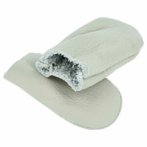 vhbw Protetor de Dedo para Costura, Fiação, Escultura e Outros - Conjunto 2 Peças (Polegar + Indicador), Couro Bege