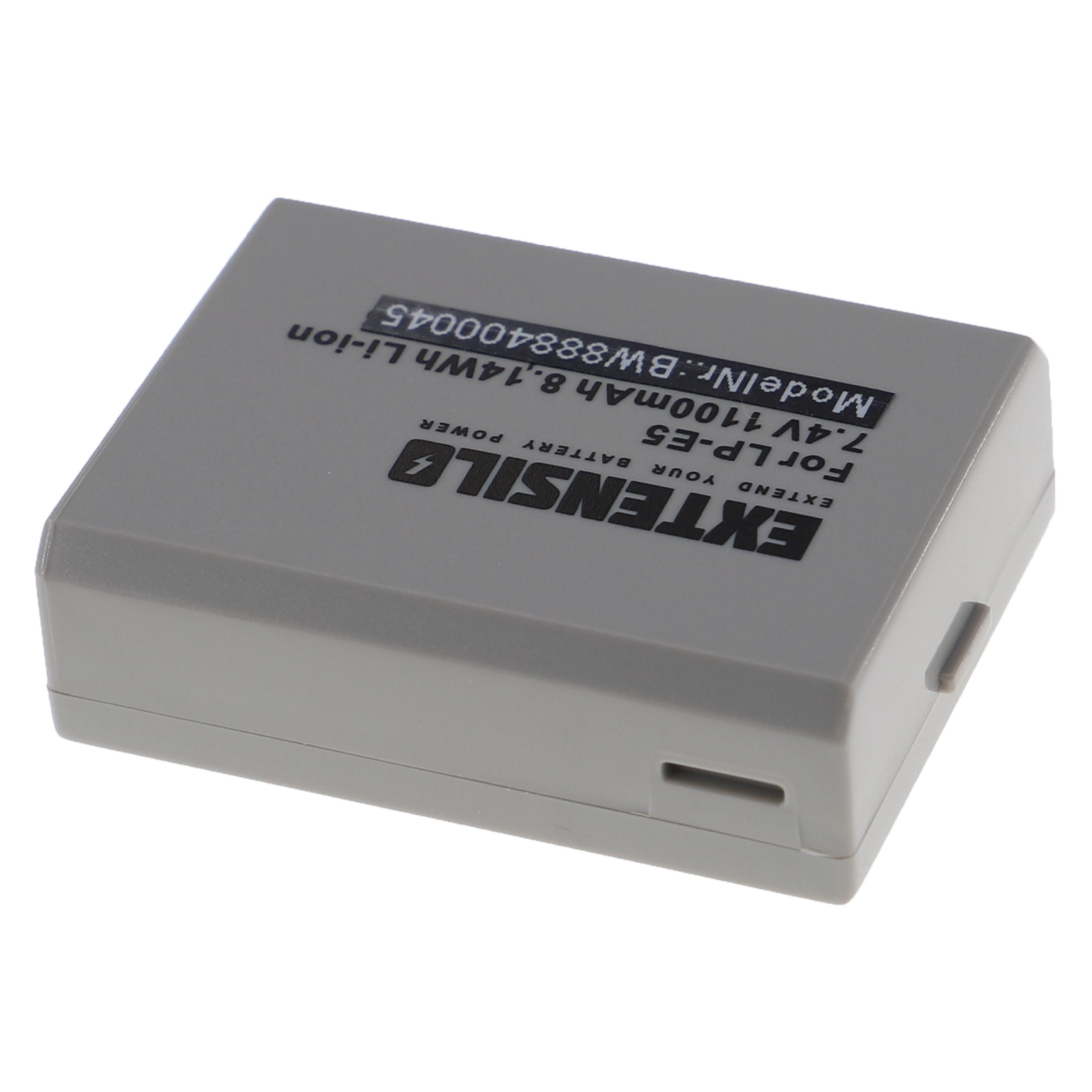 Bateria EXTENSILO para Canon LP-E5, LC-E5 - 1100mAh, 7.4V, Li-Ion - Image 4