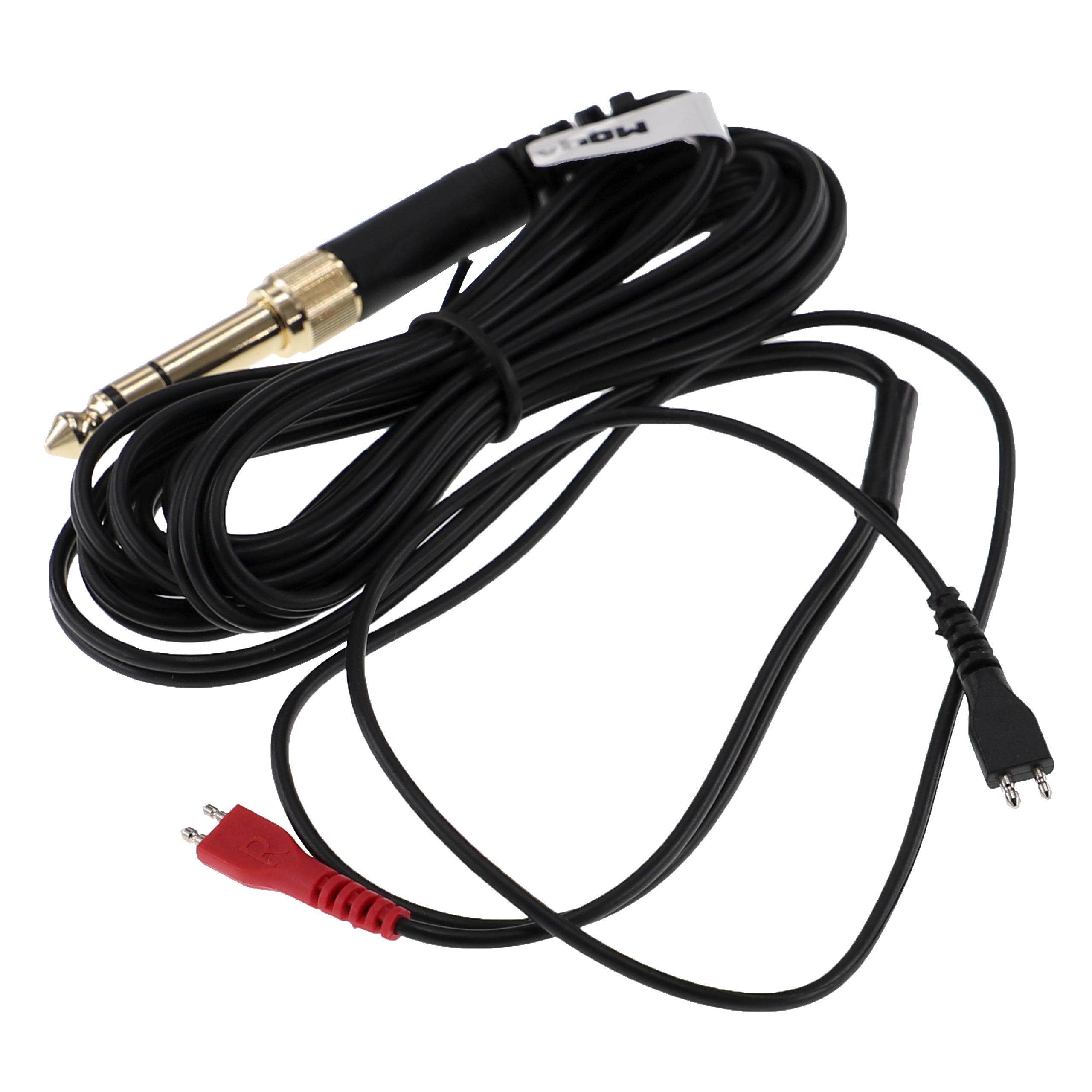 Cabo de Áudio vhbw para Auscultadores Sennheiser HD580 com Adaptador 6.3mm, 2m - Image 2