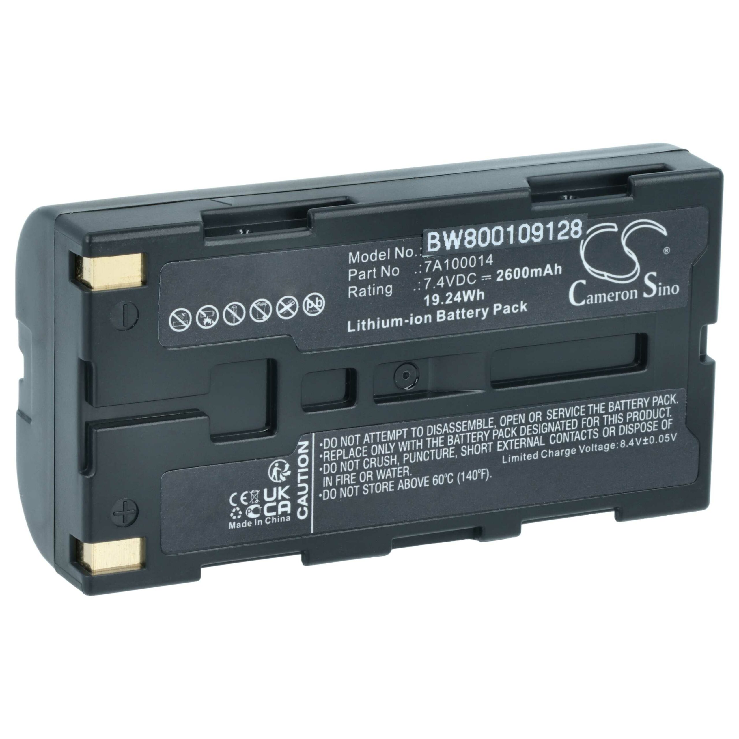 Bateria vhbw para Impressoras Extech ANDES 3, S2500THS, S4500THS - 2600 mAh 7.4 V Li-Ion