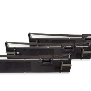 3x Fita de Tinta Compatível Epson S015610, C13S015610 para Impressora Matricial e Talões - Preto