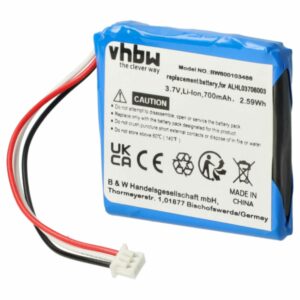 Bateria vhbw para TomTom ALHL03708003 - 700mAh, 3.7V