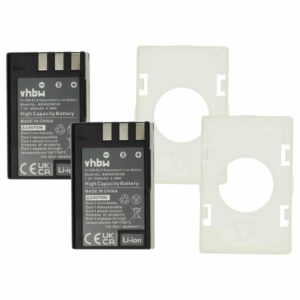 2x Bateria compatível com Nikon EN-EL9a, EN-EL9E, EN-EL9 - 900mAh, 7.2V, Li-Ion