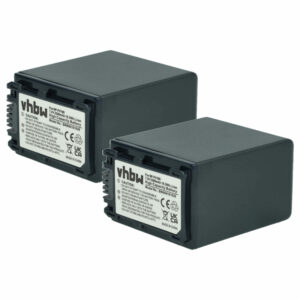 Bateria vhbw 2x para Câmaras Vídeo Sony NP-FV60, NP-FV50, NP-FV40, NP-FV30, NP-FV100 - 2200 mAh 7.2 V Li-Ion