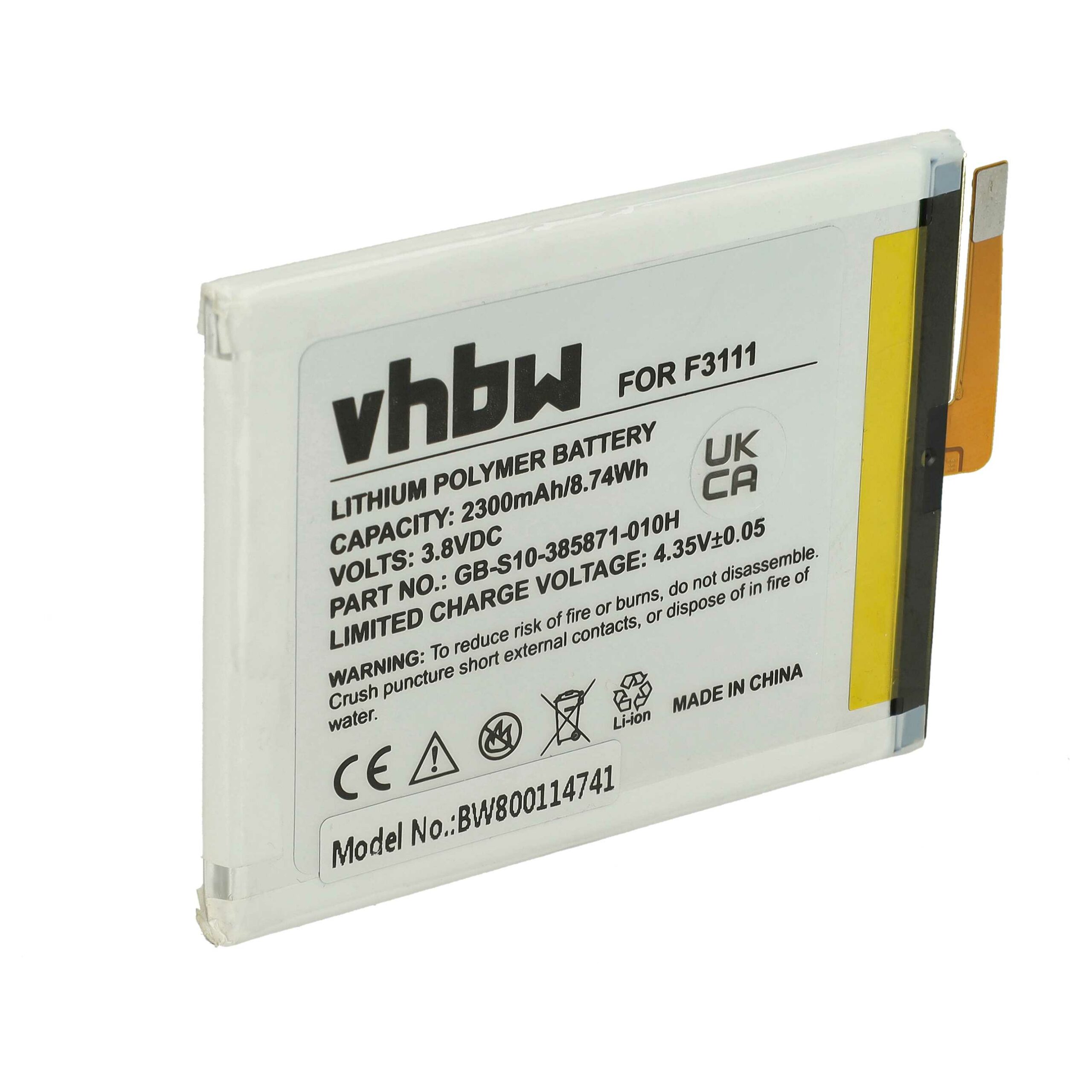 Bateria para Telemóvel Compatível com Sony GB-S10-385871-010H - 2300 mAh 3.8 V Li-polymer vhbw - Image 3