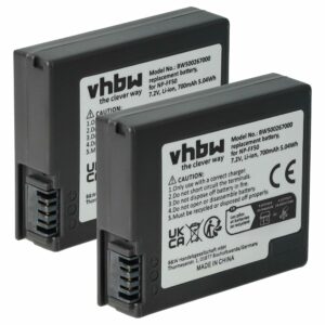 Bateria de Substituição vhbw 2x para Sony NP-FF51, NP-FF50 - 700 mAh 7.4 V Li-Ion