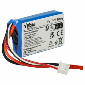 Bateria Li-polymer 700 mAh 7.4 V vhbw para Modelos RC - Conector BEC