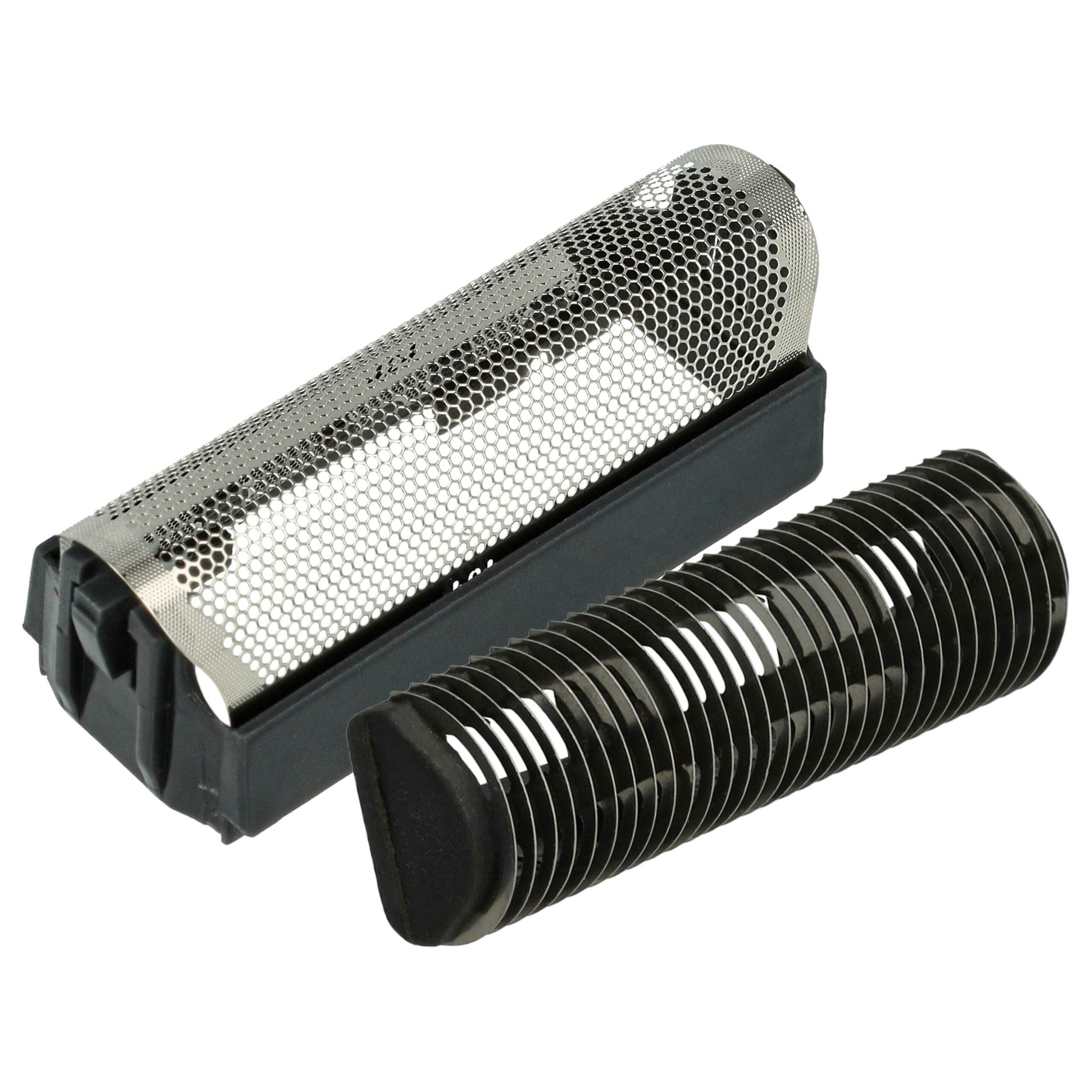 Kit de lâmina e foil para barbear Braun 3550 vhbw - preto/prateado