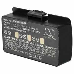 Bateria vhbw para GPS Garmin 010-10517-00, 010-10517-01, 011-00955-00 - 2200mAh 7.4V