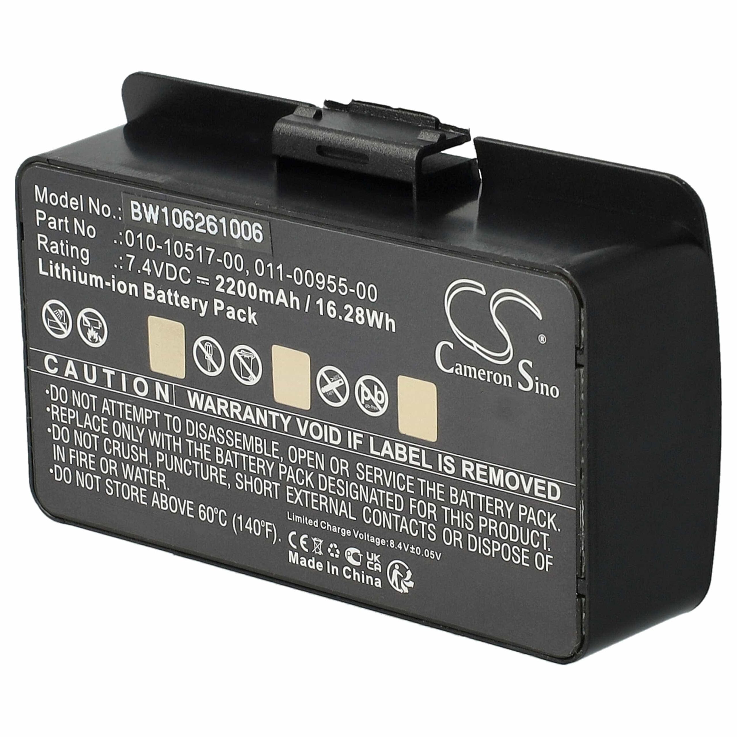 Bateria vhbw para GPS Garmin 010-10517-00, 010-10517-01, 011-00955-00 - 2200mAh 7.4V
