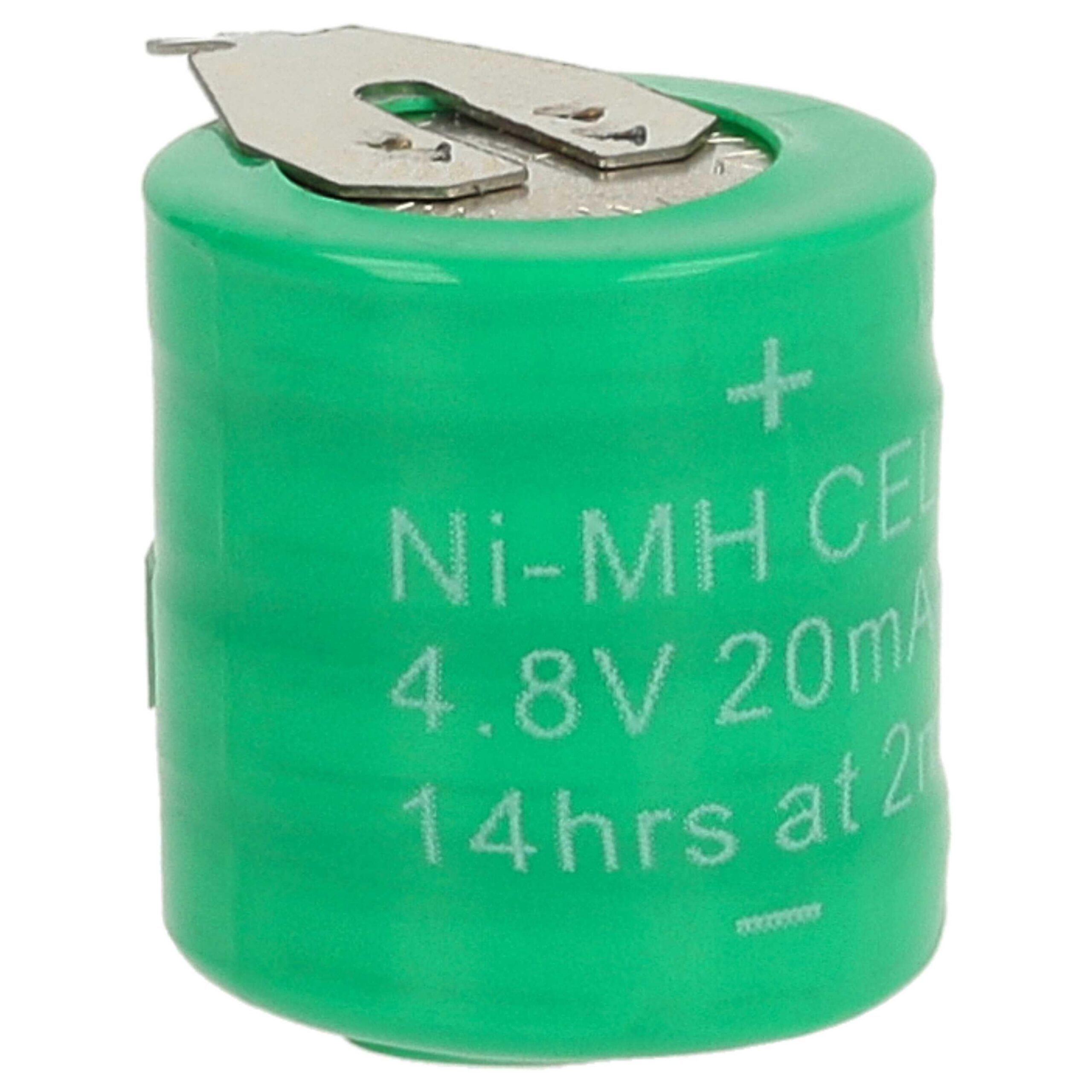 Bateria Recarregável Tipo 4/V15H 2 Pinos NiMH 15 mAh 4.8 V vhbw