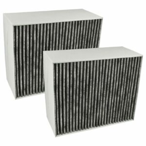 2x Filtro de Carvão Ativado Compatível com Bosch 00678460 para Coifa - 22,7 x 18,9 x 10 cm