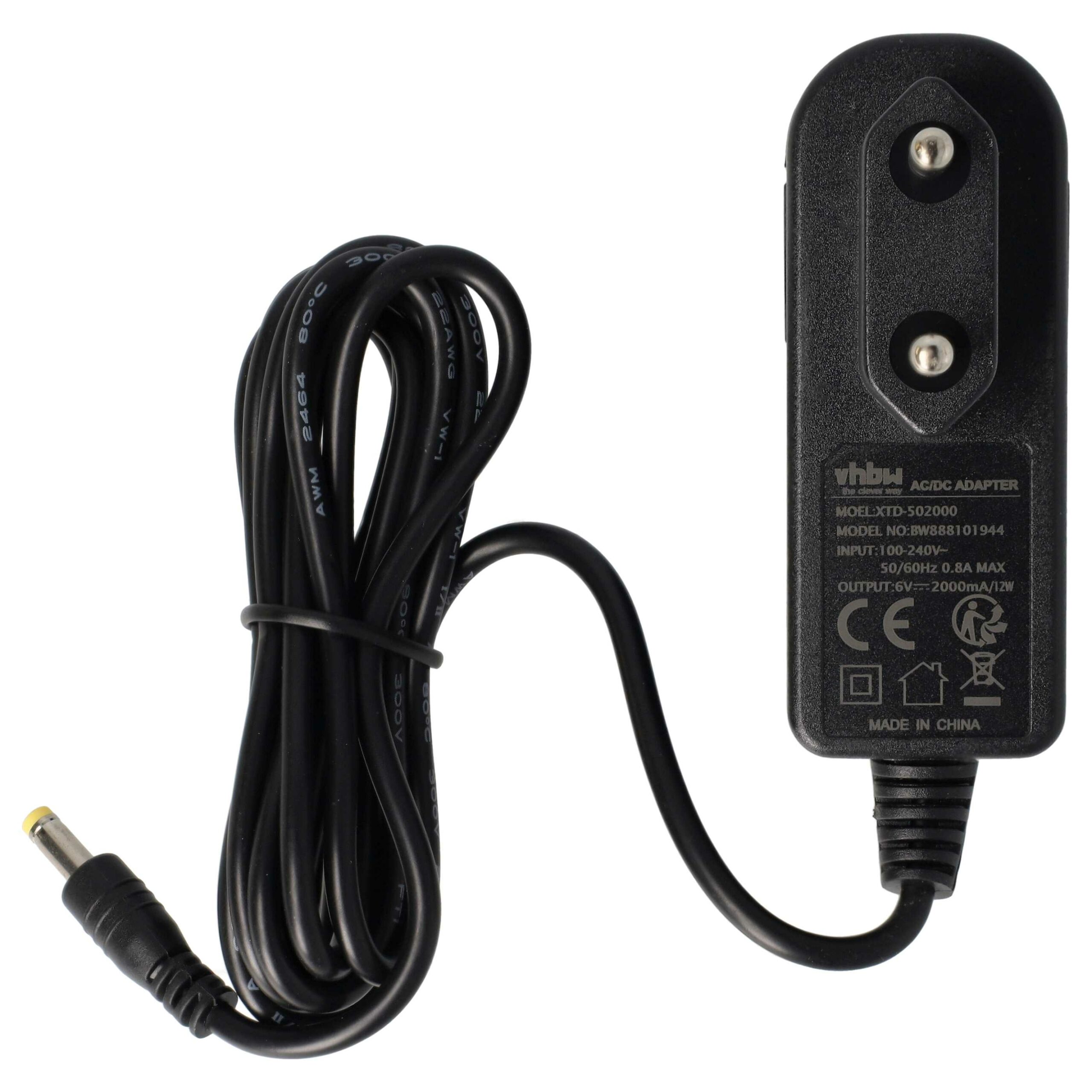 Adaptador de Alimentação vhbw para Monitores de Tensão Arterial Grundig, Icom BC-153SA - 6V, 114,5 cm - Image 3