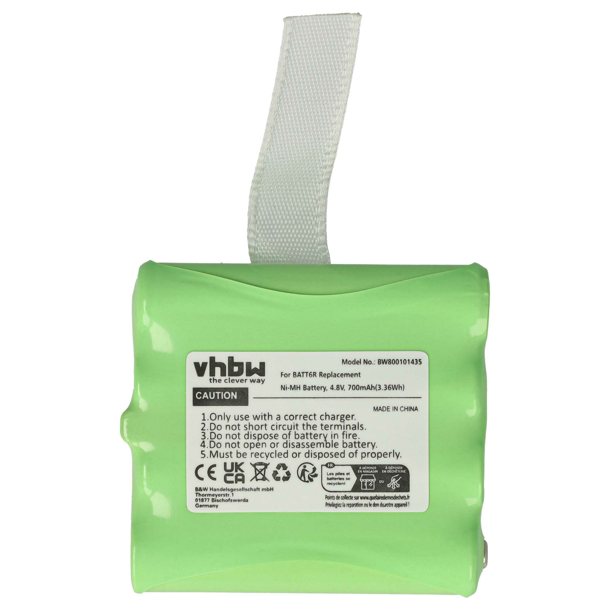 Bateria 2x vhbw para Midland BATT6R, BATT-6R - 700 mAh 4.8 V NiMH - Image 3