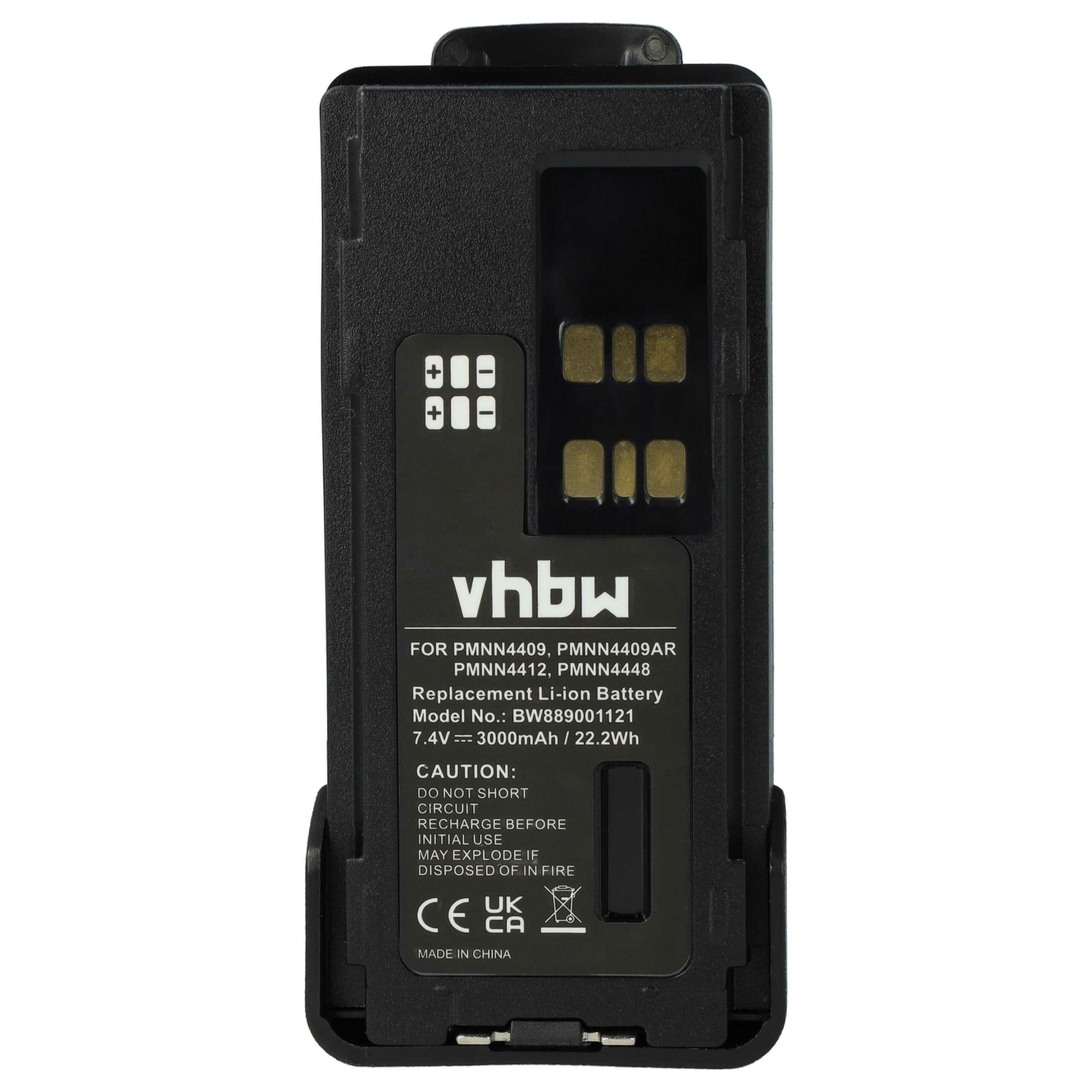 Bateria para Rádio Motorola 2x PMNN4406, PMNN4406BR, PMNN4409 - 3000 mAh 7.4 V Li-Ion + Clip de Cintura - Image 3