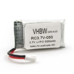 Bateria vhbw para Drone Quadcopter 500 mAh 3.7 V Li-Ion 20C