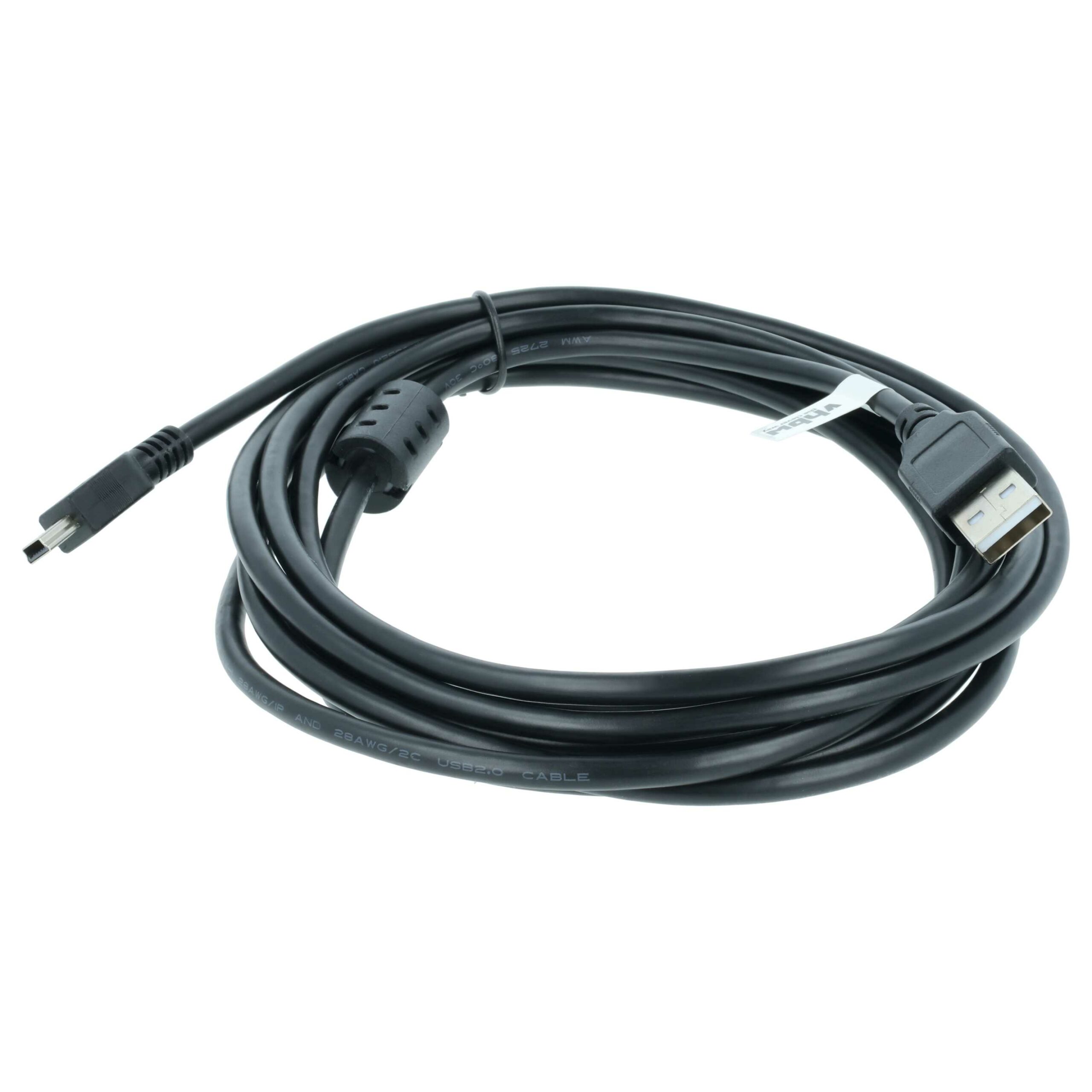 Cabo USB de Dados para Câmaras Panasonic - vhbw - 300 cm
