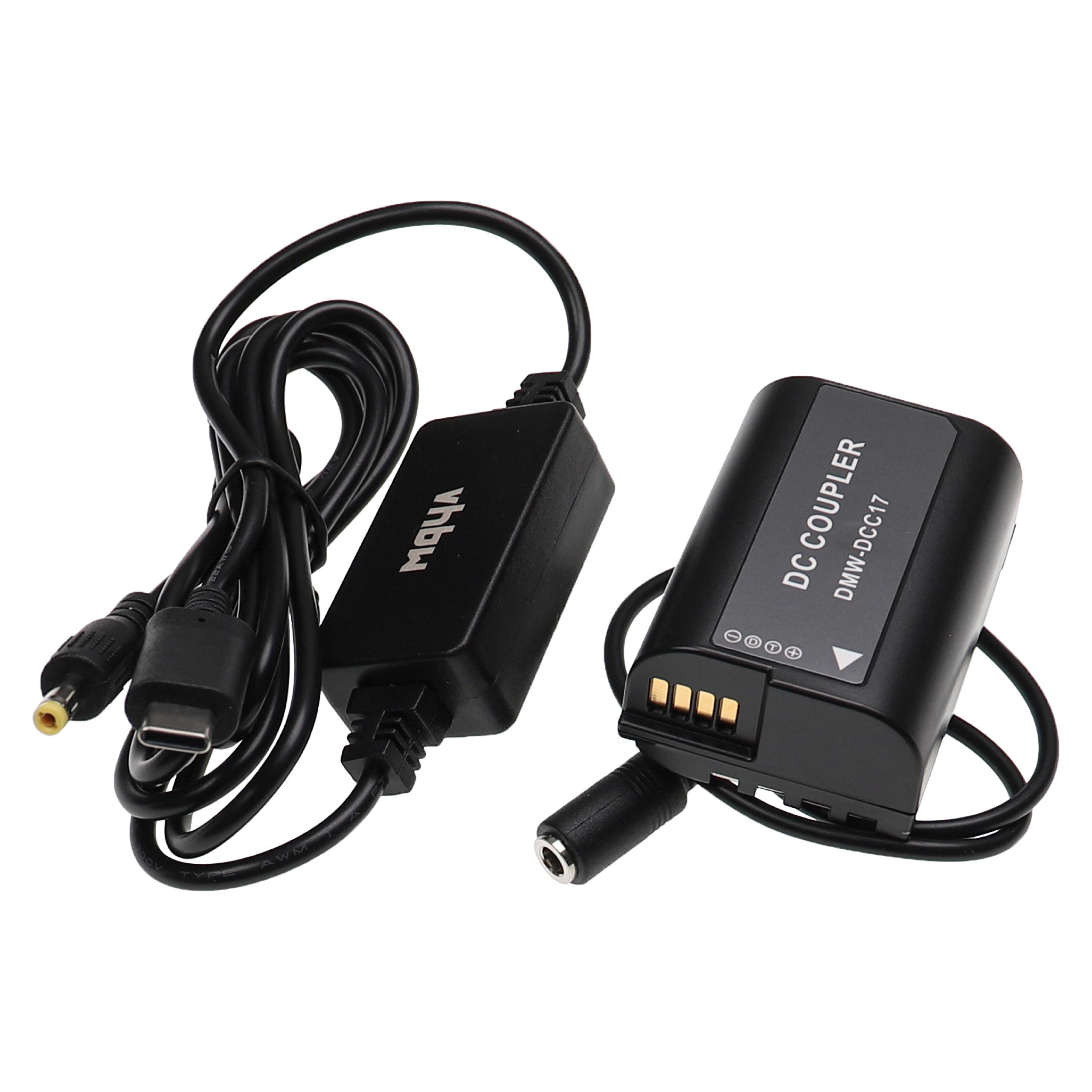 Carregador USB Panasonic DMW-AC8 com Acoplador DC - 2 m, 9 V 3.0 A vhbw - Image 3