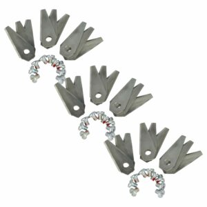 27x Lâminas de Substituição para Cortador de Relva Robótico Bosch F 016 104 255, F 016 800 321 - Aço, Prata