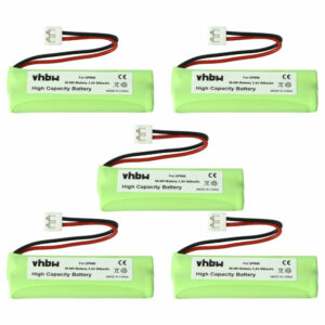 5x Bateria substitui GPHC05RN01, GP1010, VT50AAAALH2BMJZ para telefone Binatone - 500 mAh 2.4 V NiMH