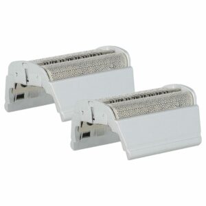2x Lâmina Dupla para Barbear Braun SB505, 31B, 31S - com Moldura, Prateado