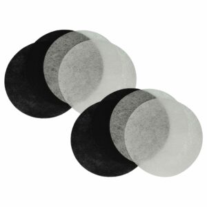 Conjunto de 4 Filtros de Carvão Ativado e 4 Filtros de Gordura para Fritadeira Moulinex AD-5