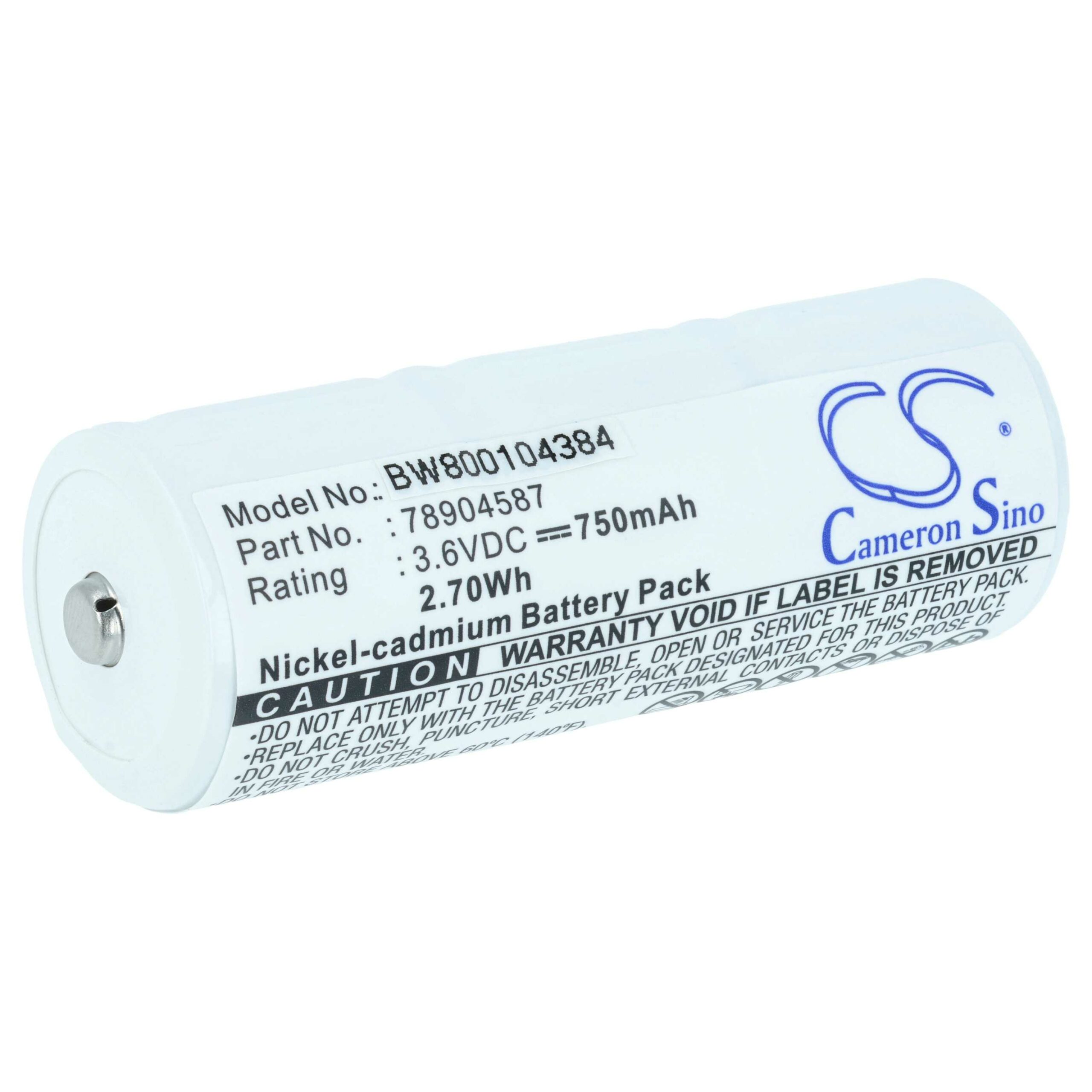 Bateria vhbw compatível Welch Allyn 78904587 - 750 mAh 3.6 V NiCd