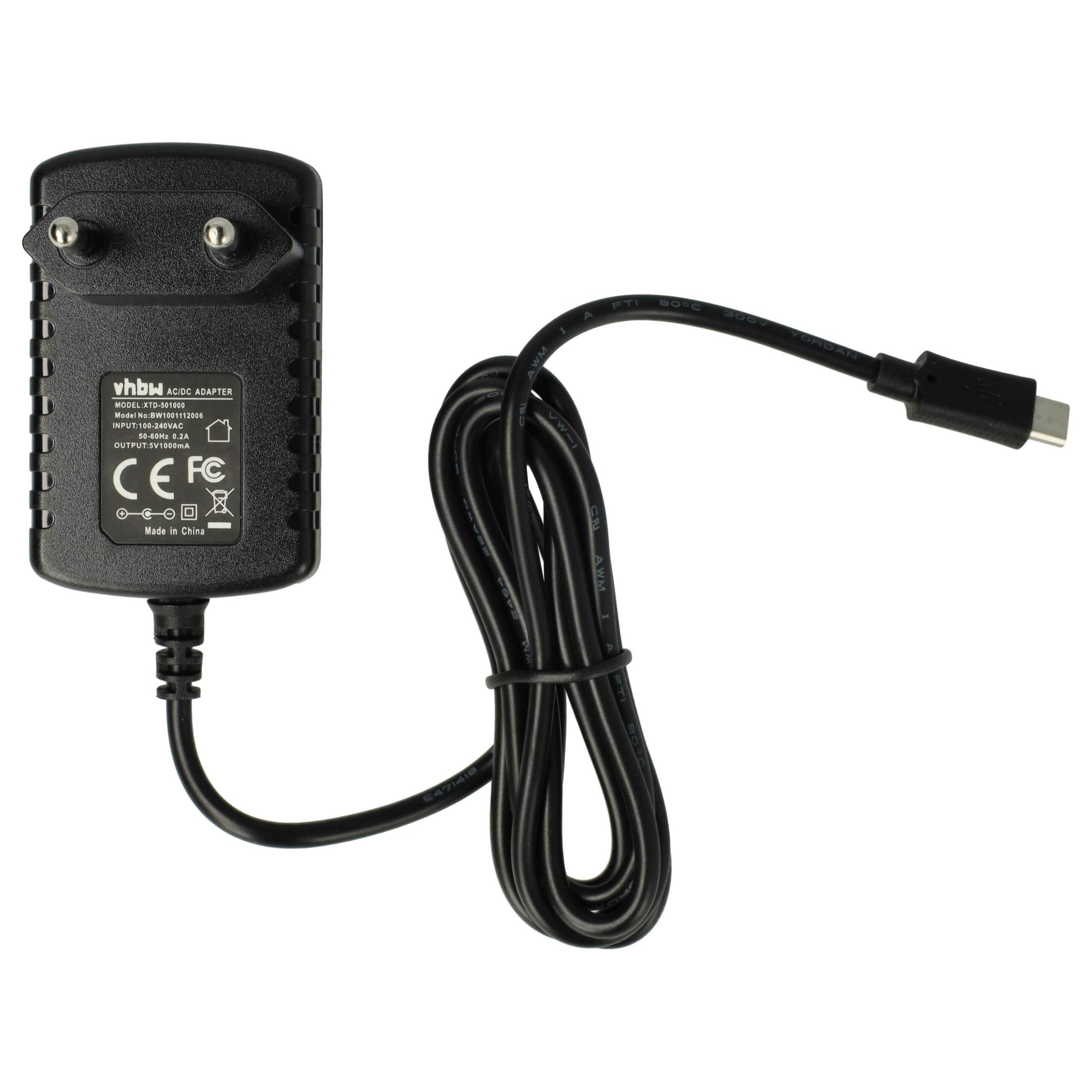 Carregador Micro USB vhbw compatível com Philips CP1759/01, CP1484/01 - 1.0 A / 5 V - Image 3