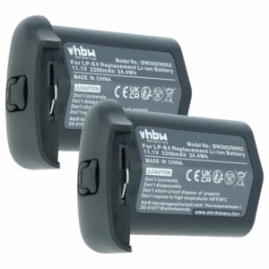 2x Bateria compatível Canon LP-E4N, LP-E4 - 2200mAh, 11.1V, Li-Ion vhbw