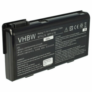 Bateria vhbw para MSI 91NMS17LF6SU1, 957-173XXP-101, 91NMS17LD4SU1 - 6600 mAh 11.1 V Li-Ion