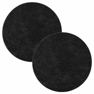 2x Filtro de Carvão Ativado vhbw para Fritadeira DeLonghi 5512500259 - 130 mm