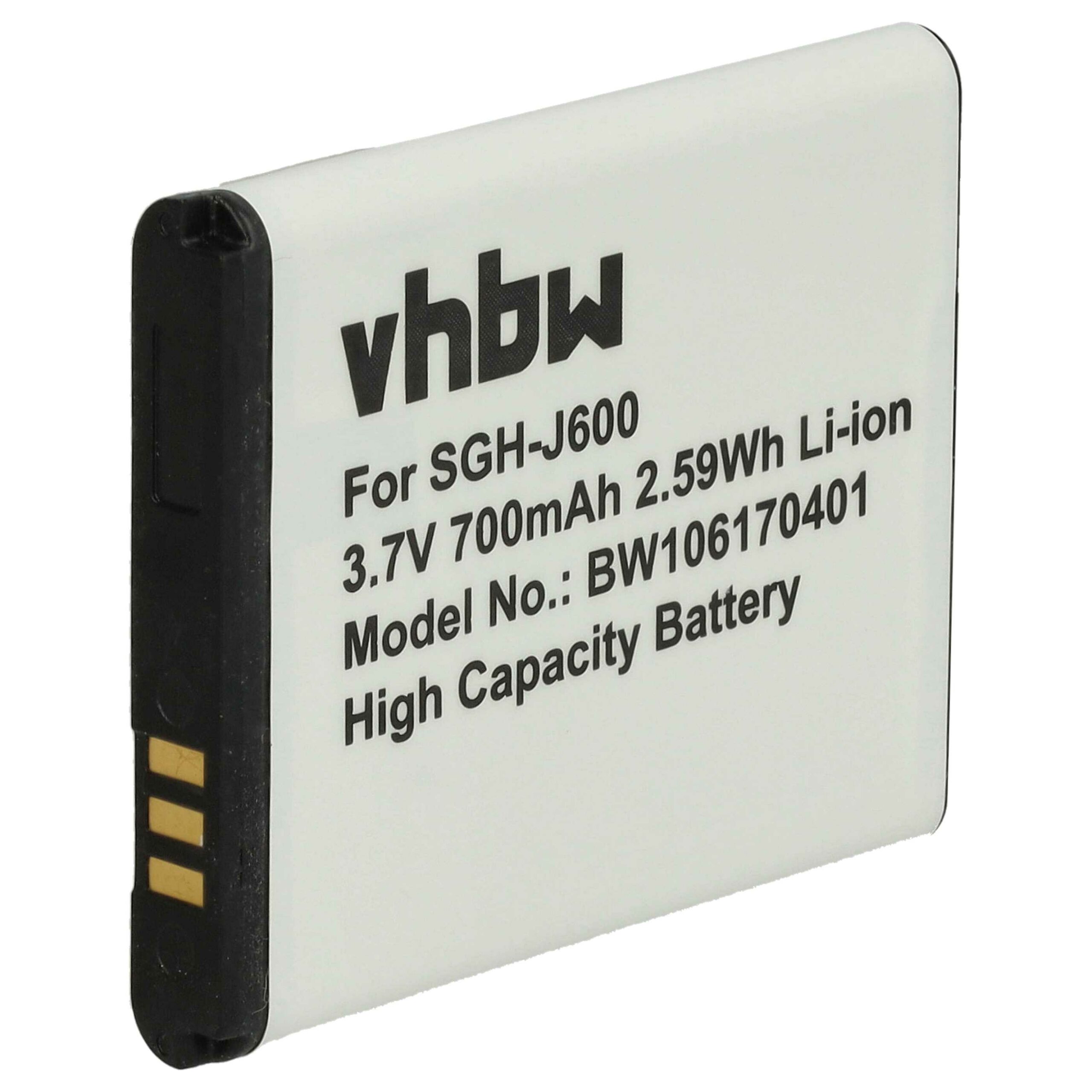 Bateria para Telemóvel Samsung AB483640BU, AB483640BE - 700 mAh 3.7 V Li-Ion vhbw