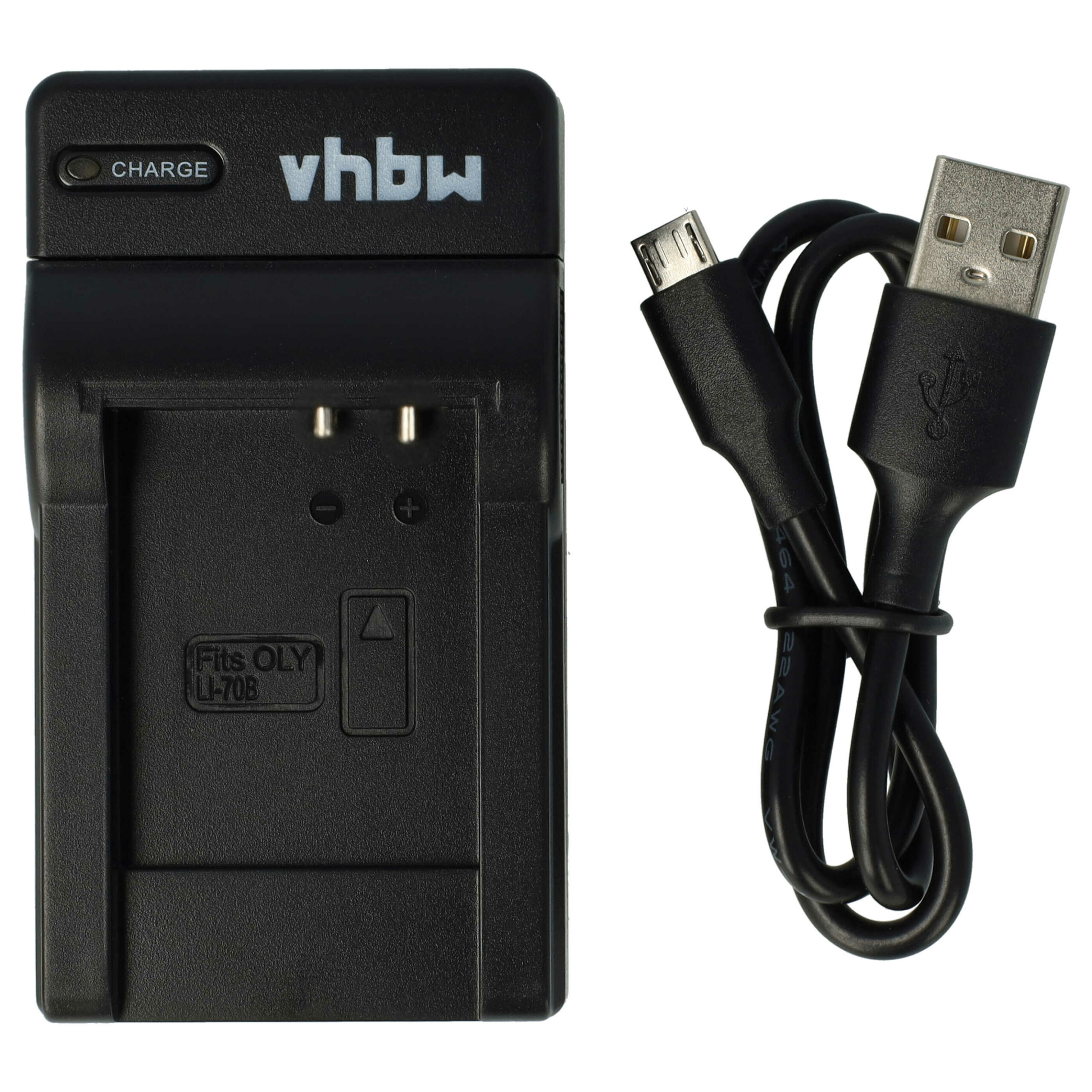 Carregador de Bateria USB-C + Cabo USB-C Compatível Olympus Li-70C - 0,5 A