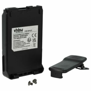 Bateria para rádio Icom BP-227, BJ-193, BP-227Li, BJ-265, BP-220 - 1800 mAh 7.4 V Li-Ion + Clip de Cintura