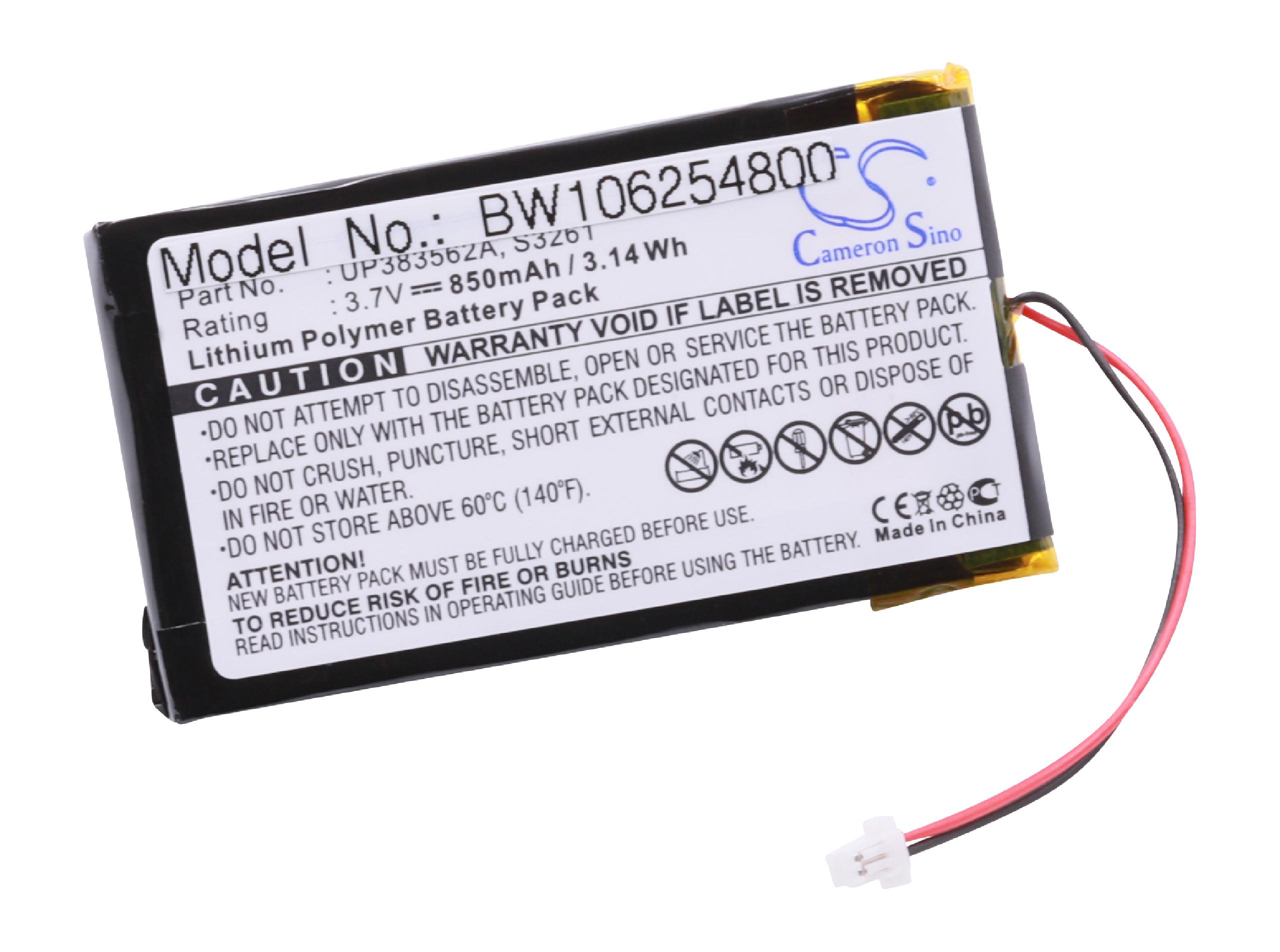 Bateria para Palm / Handspring / Palmone - 850 mAh 3.7 V Li-polymer vhbw