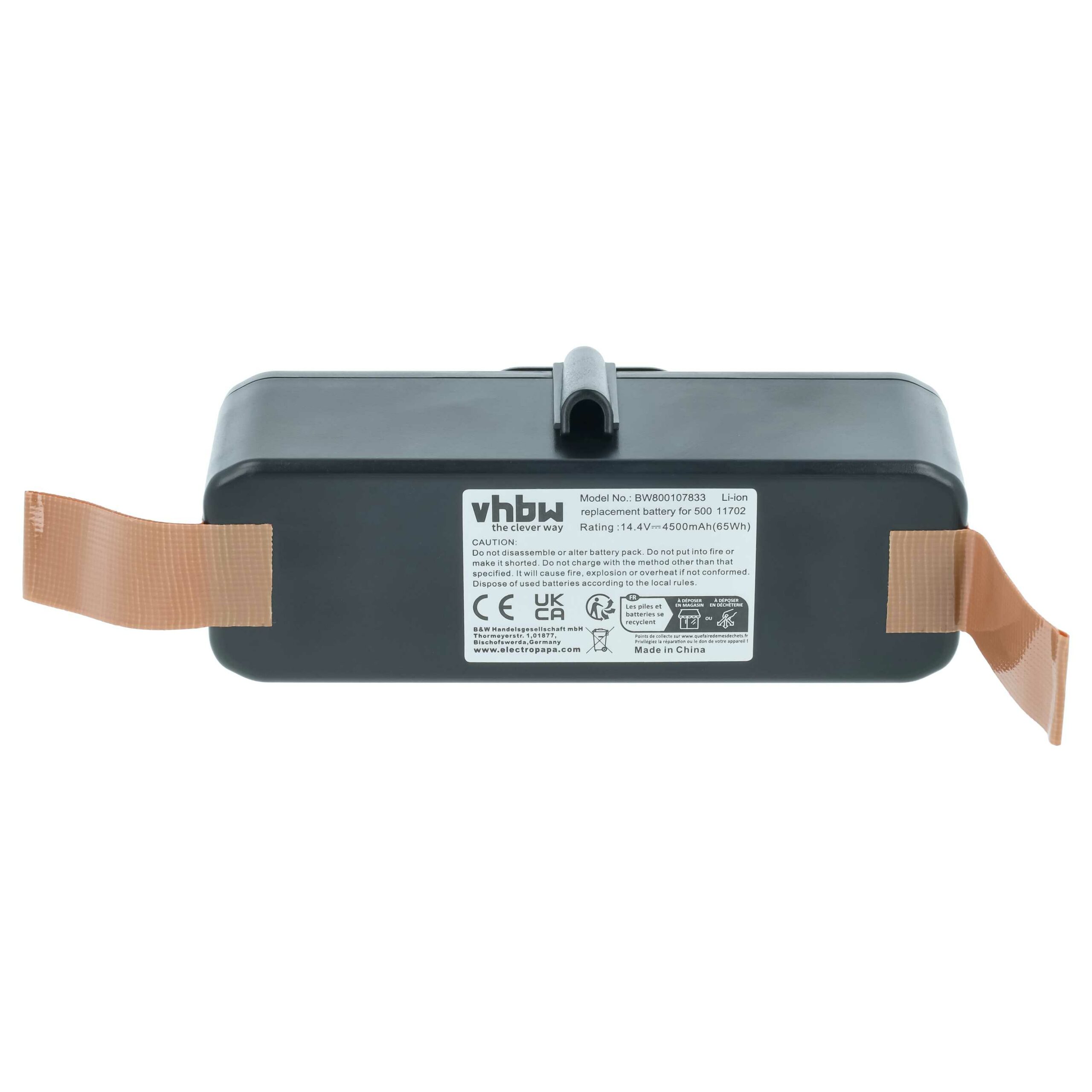 Bateria vhbw 4500mAh 14.4V Li-Ion para iRobot (11702, 80501e, 80601, 68939, 80501, 855714, 4419696) - Image 3