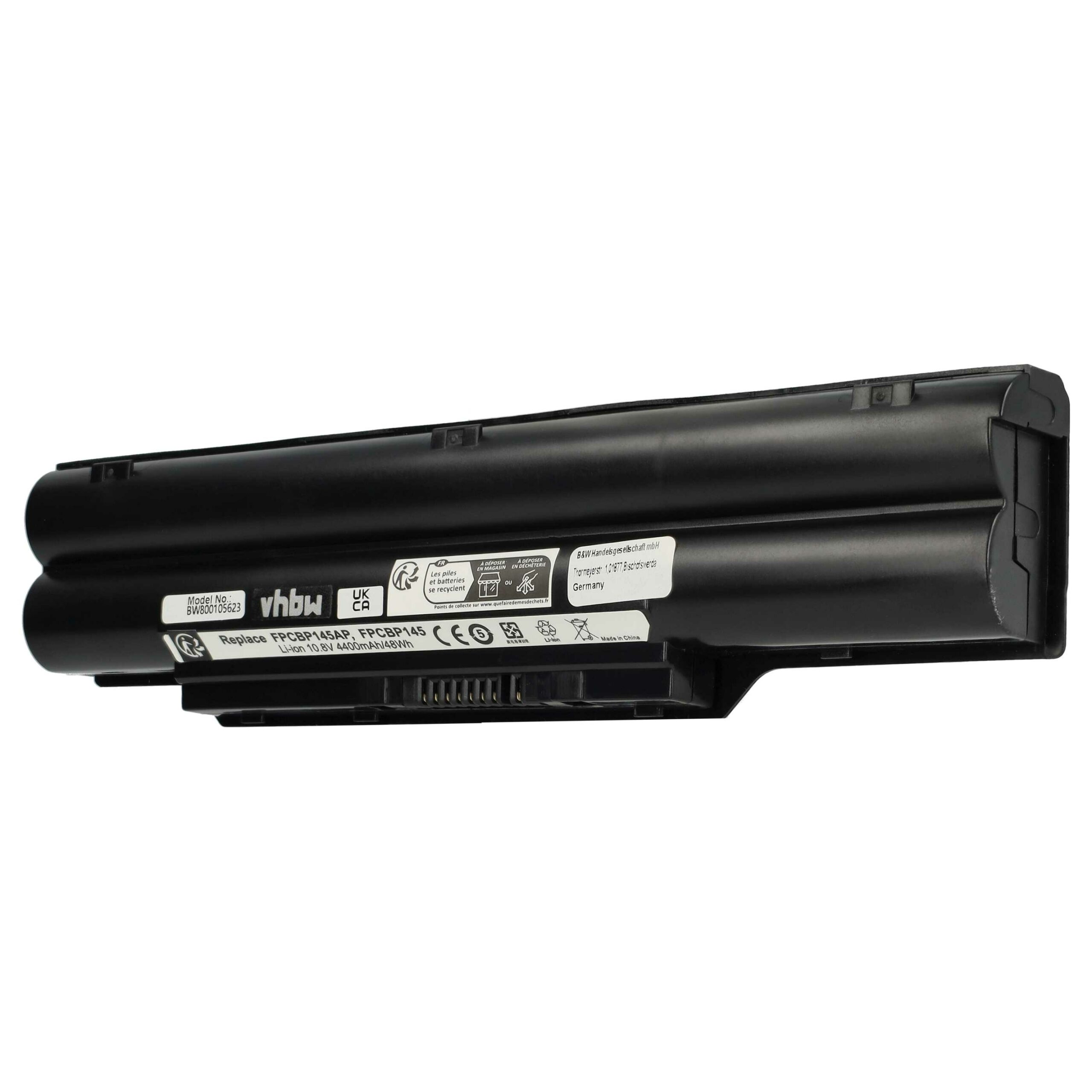 Bateria para Notebook Fujitsu - vhbw 4400 mAh 10.8 V Li-Ion