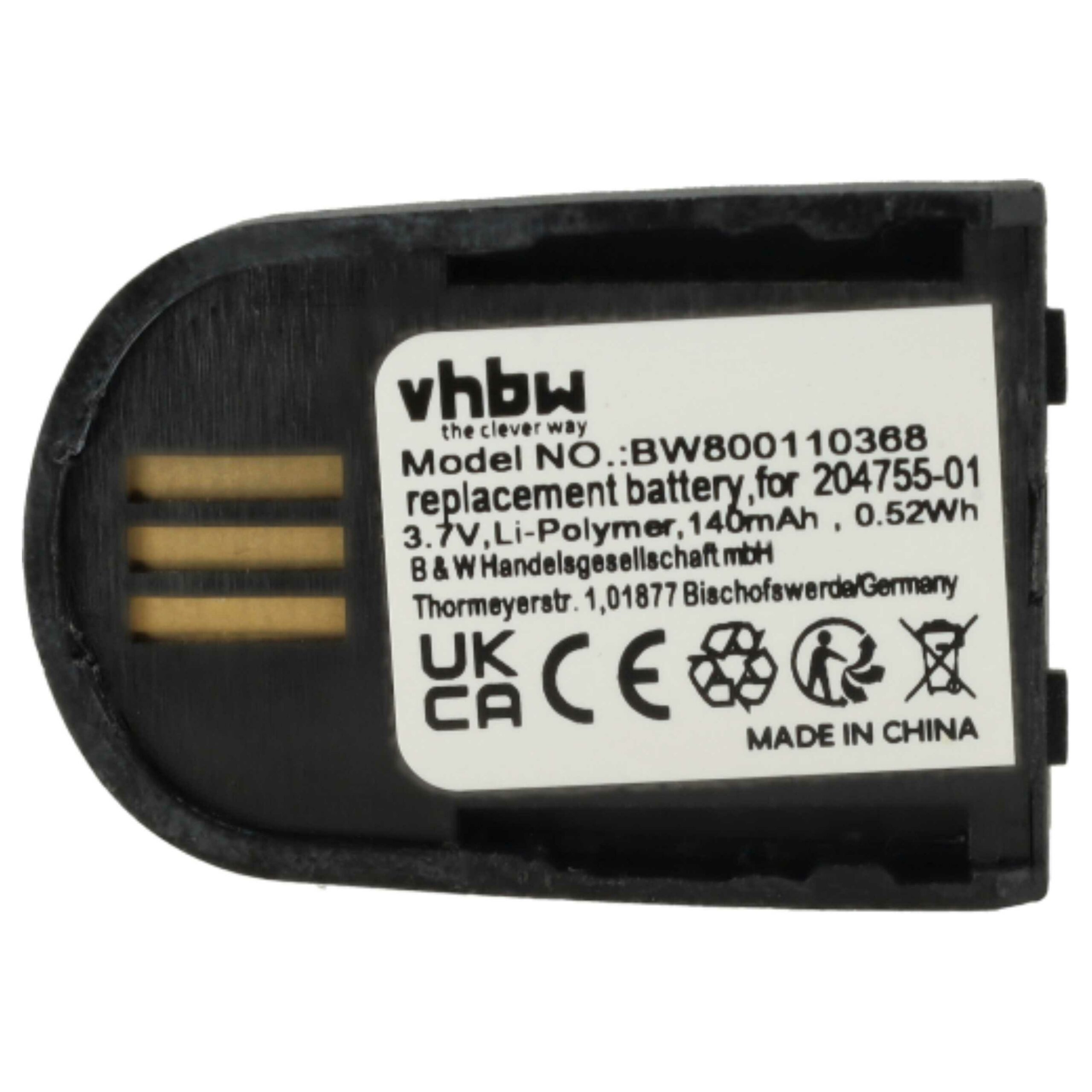 Bateria vhbw para Auricular Wireless Plantronics - 140 mAh 3.7V Li-polymer (Pack de 3) - Image 3