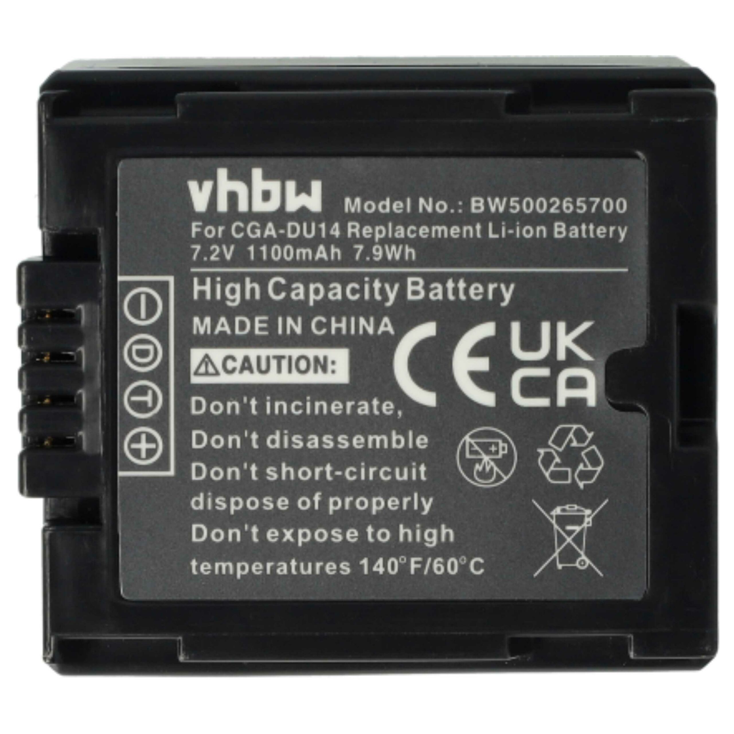 2x Bateria vhbw compatível com Hitachi DZ-BP07s, DZ-BP21, DZ-BP14s - 1100mAh, 7.2V, Li-Ion - Image 3