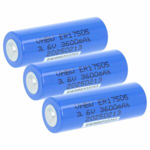 Pack 3 Baterias vhbw 3600 mAh 3.6V Li-MnO2 ER17505